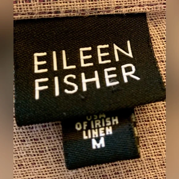 Eileen Fisher Purple Irish Linen Open Front Jacket - Kimono - Cardigan - Picture 13 of 15